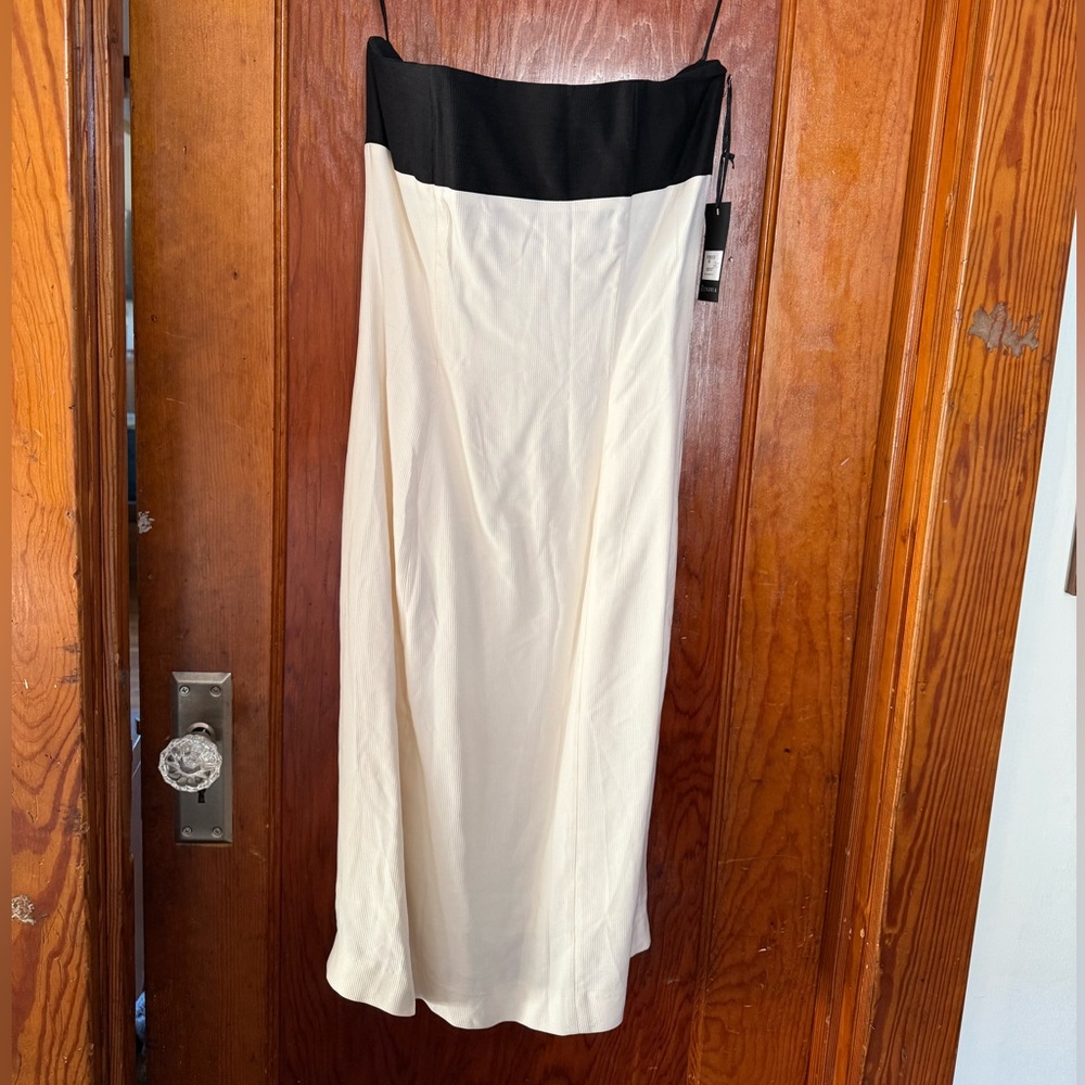 Zenobia Duotone New With Tags Designer Strapless Dress